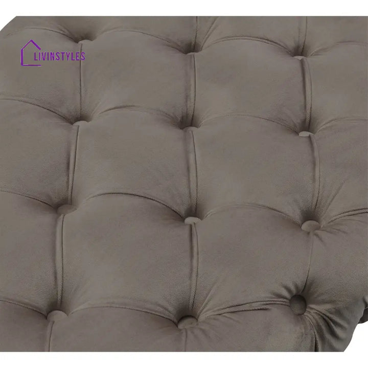 Puja Stainless Steel Claude Velvet Bench
