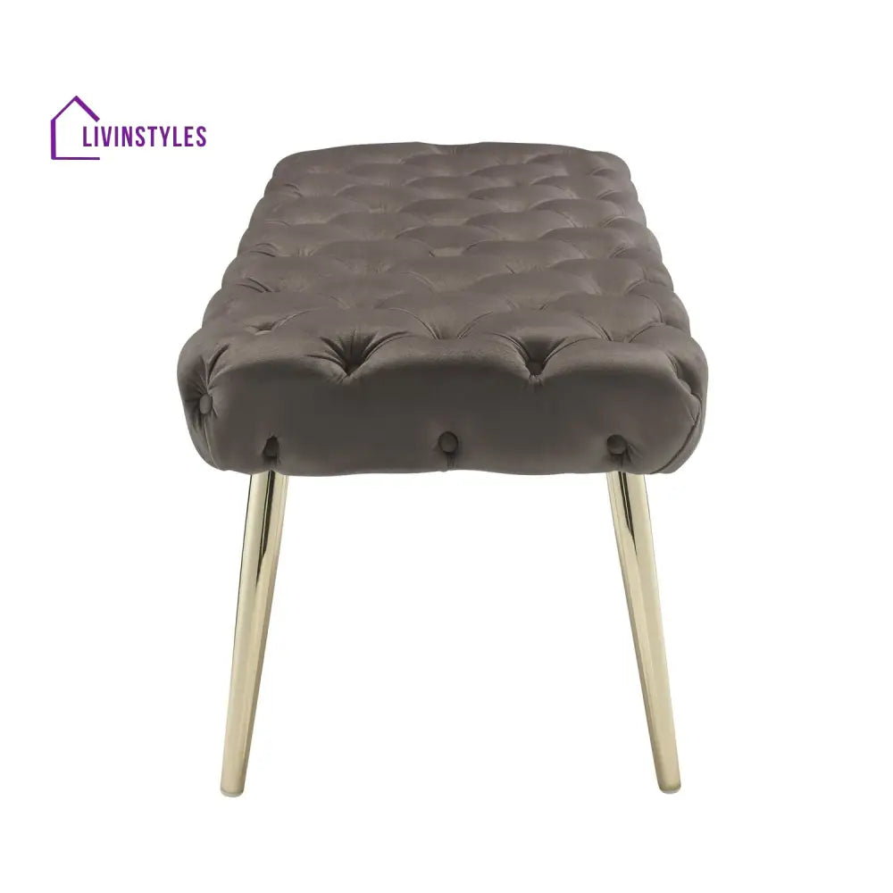 Puja Stainless Steel Claude Velvet Bench