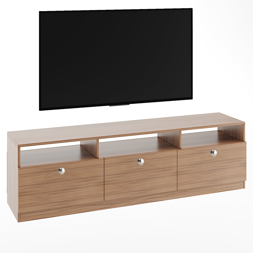 Kiara Modern TV Stand & Showcase for 65 Inch TVs - Exotic Teak