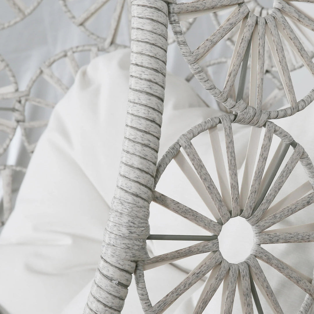 Benley Single Seater Hanging Swing Without Stand For Balcony , Garden Swing (White)