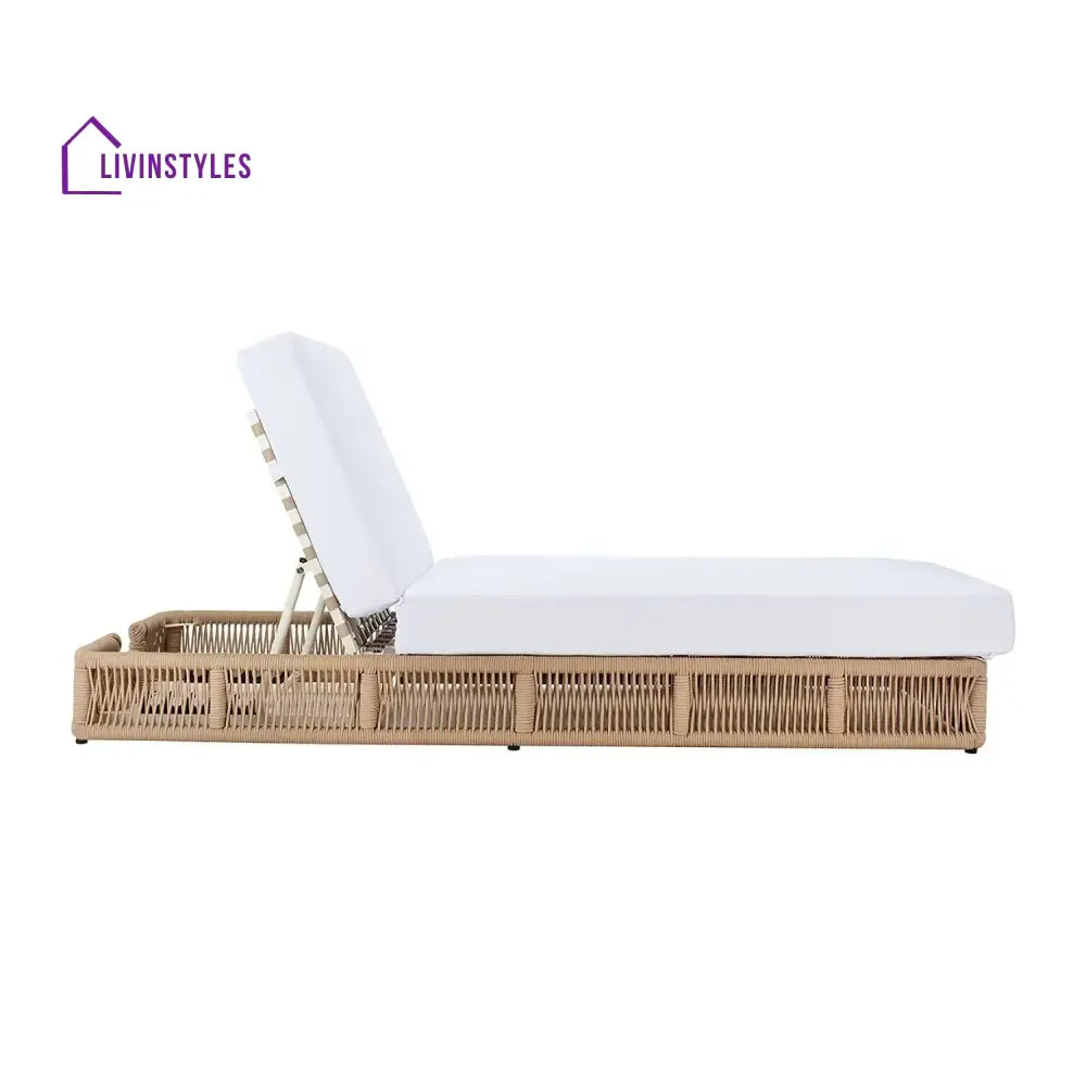 Qamar Outdoor All-Weather Rope Lounger with Cushions - Lounger Set