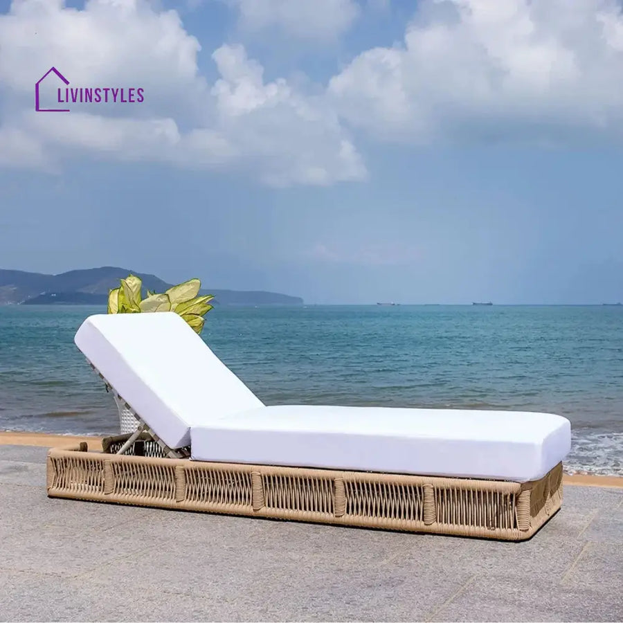 Qamar Outdoor All-Weather Rope Lounger with Cushions - Lounger Set