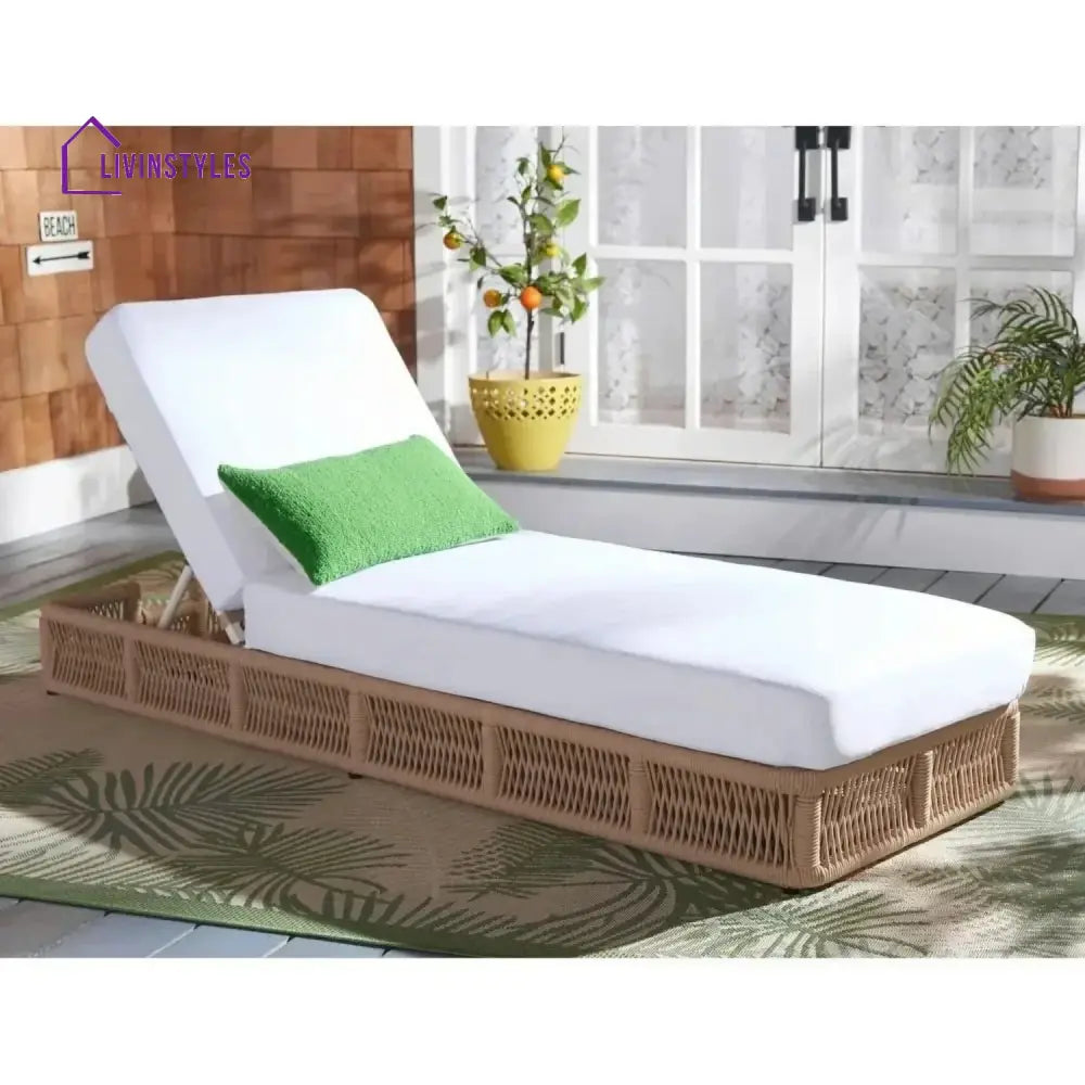 Qamar Outdoor All-Weather Rope Lounger with Cushions - Lounger Set
