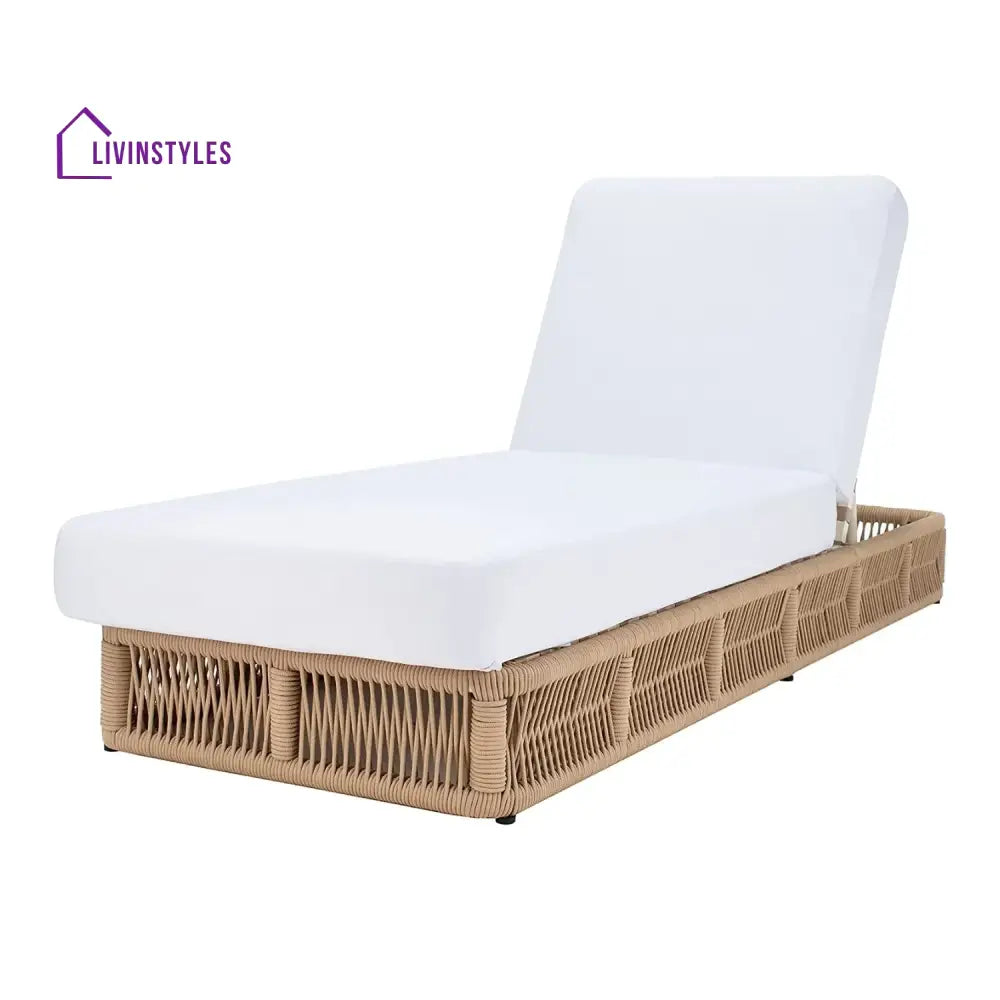 Qamar Outdoor All-Weather Rope Lounger with Cushions - Lounger Set