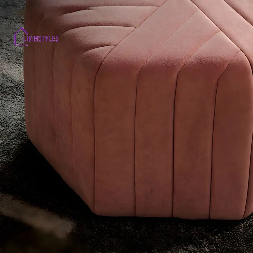 Qiana Living Room Ottoman | Velvet Fabric
