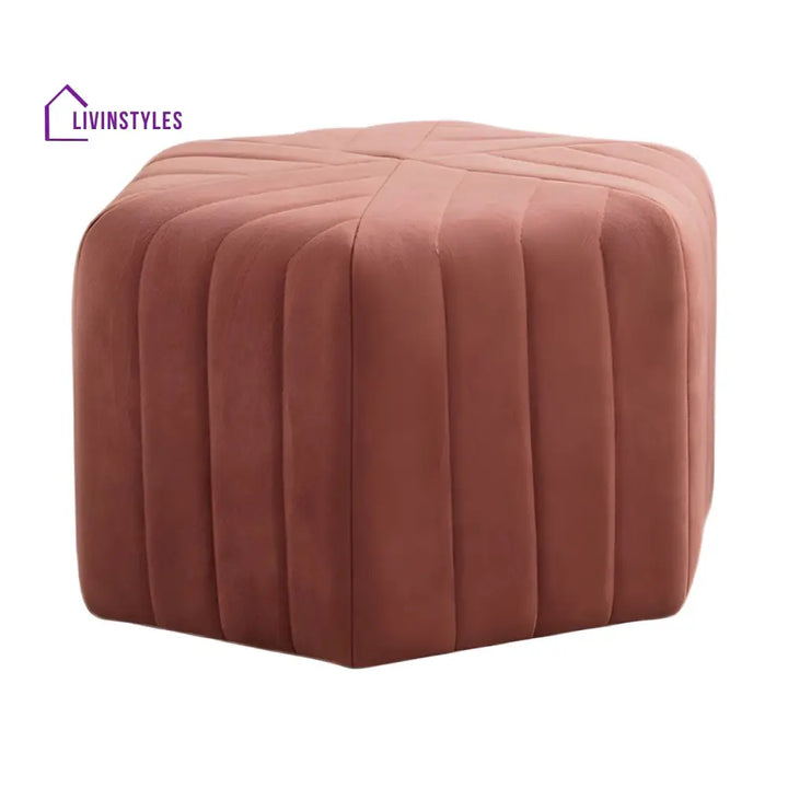 Qiana Living Room Ottoman | Velvet Fabric