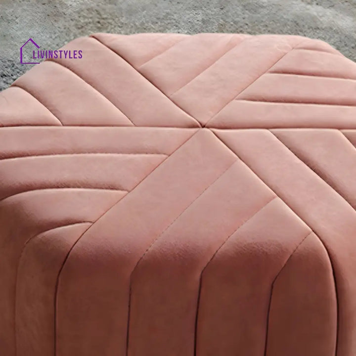 Qiana Living Room Ottoman | Velvet Fabric