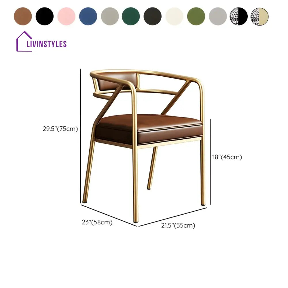 Qiana Metal Dining Chair | Stainless Steel - Single Chair