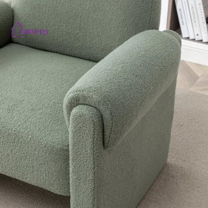 Qiana Solid Wood and Fabric Arm Chair | Living Room Chair | Lounge Chair