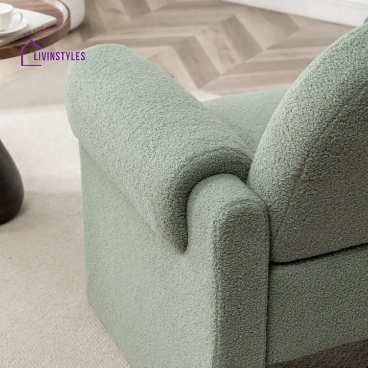 Qiana Solid Wood and Fabric Arm Chair | Living Room Chair | Lounge Chair