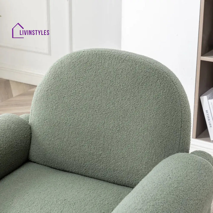 Qiana Solid Wood and Fabric Arm Chair | Living Room Chair | Lounge Chair
