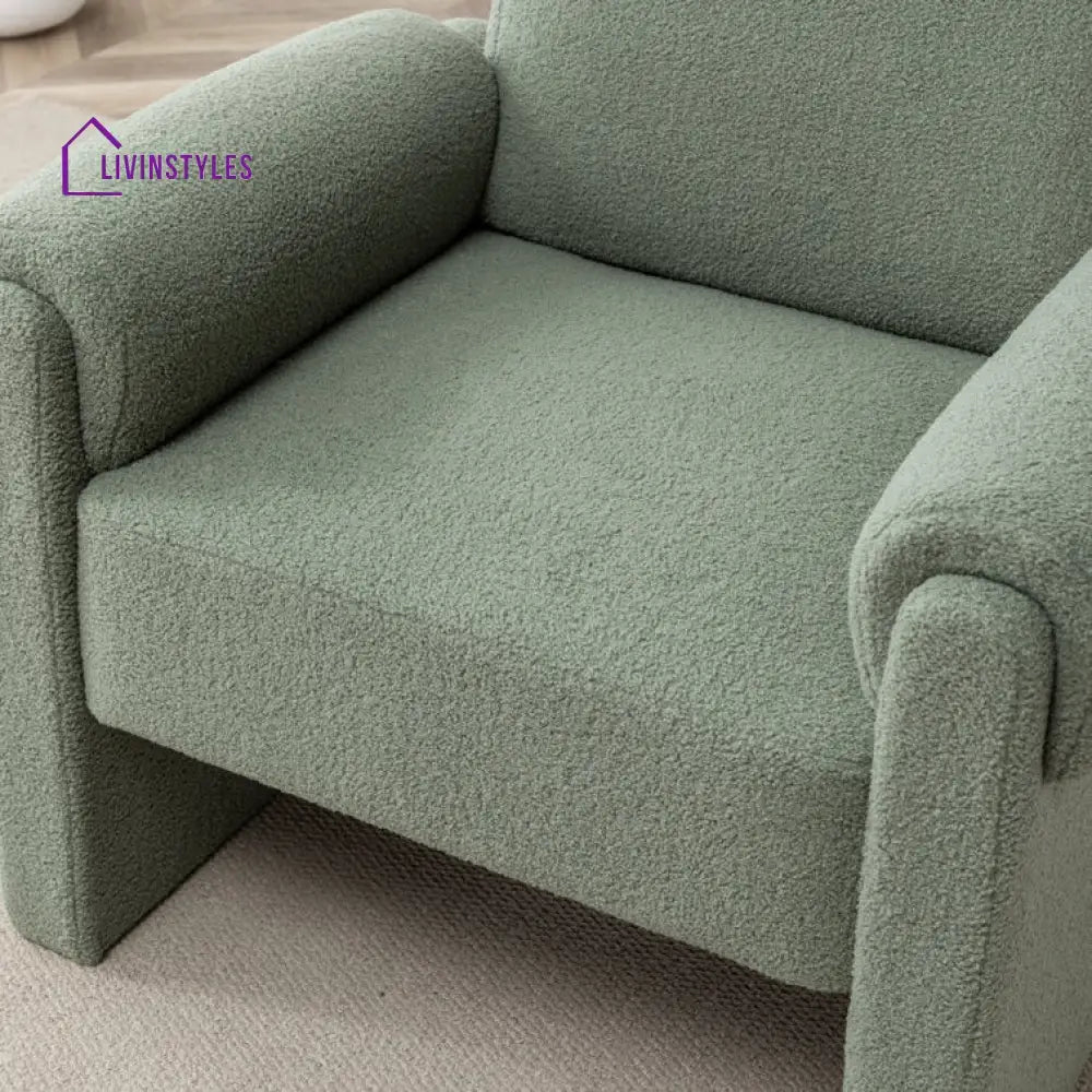 Qiana Solid Wood and Fabric Arm Chair | Living Room Chair | Lounge Chair