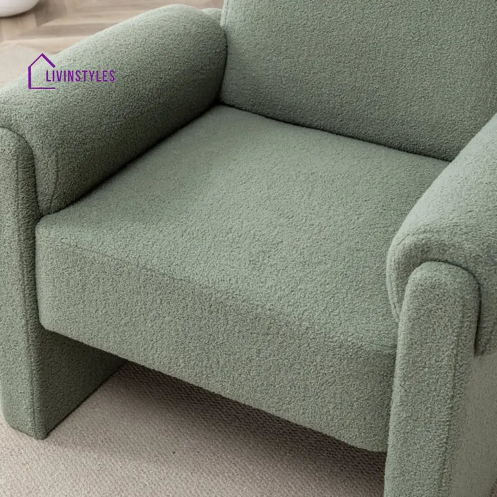 Qiana Solid Wood and Fabric Arm Chair | Living Room Chair | Lounge Chair