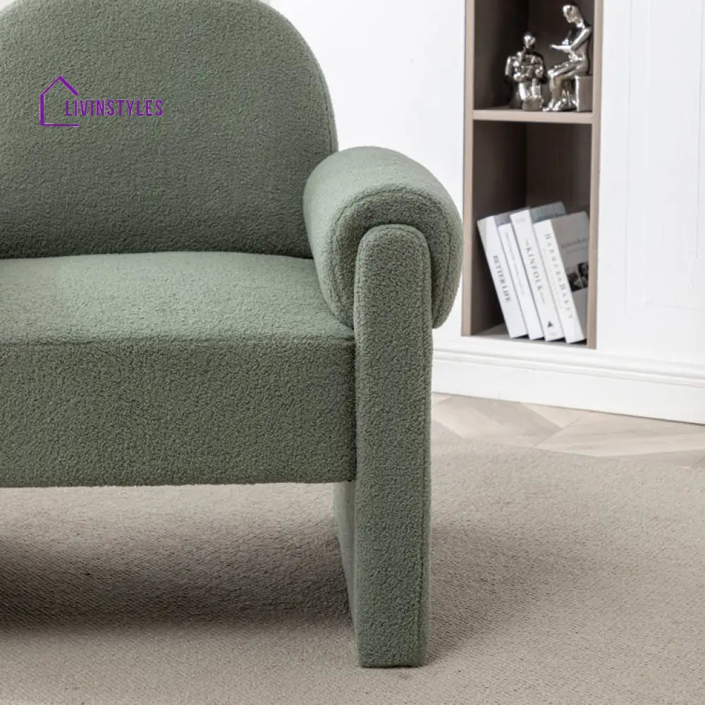 Qiana Solid Wood and Fabric Arm Chair | Living Room Chair | Lounge Chair