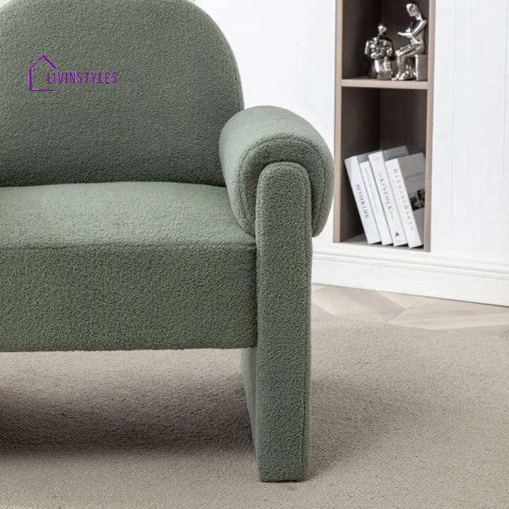 Qiana Solid Wood and Fabric Arm Chair | Living Room Chair | Lounge Chair