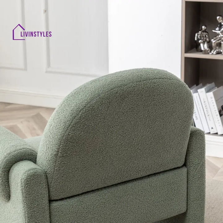 Qiana Solid Wood and Fabric Arm Chair | Living Room Chair | Lounge Chair