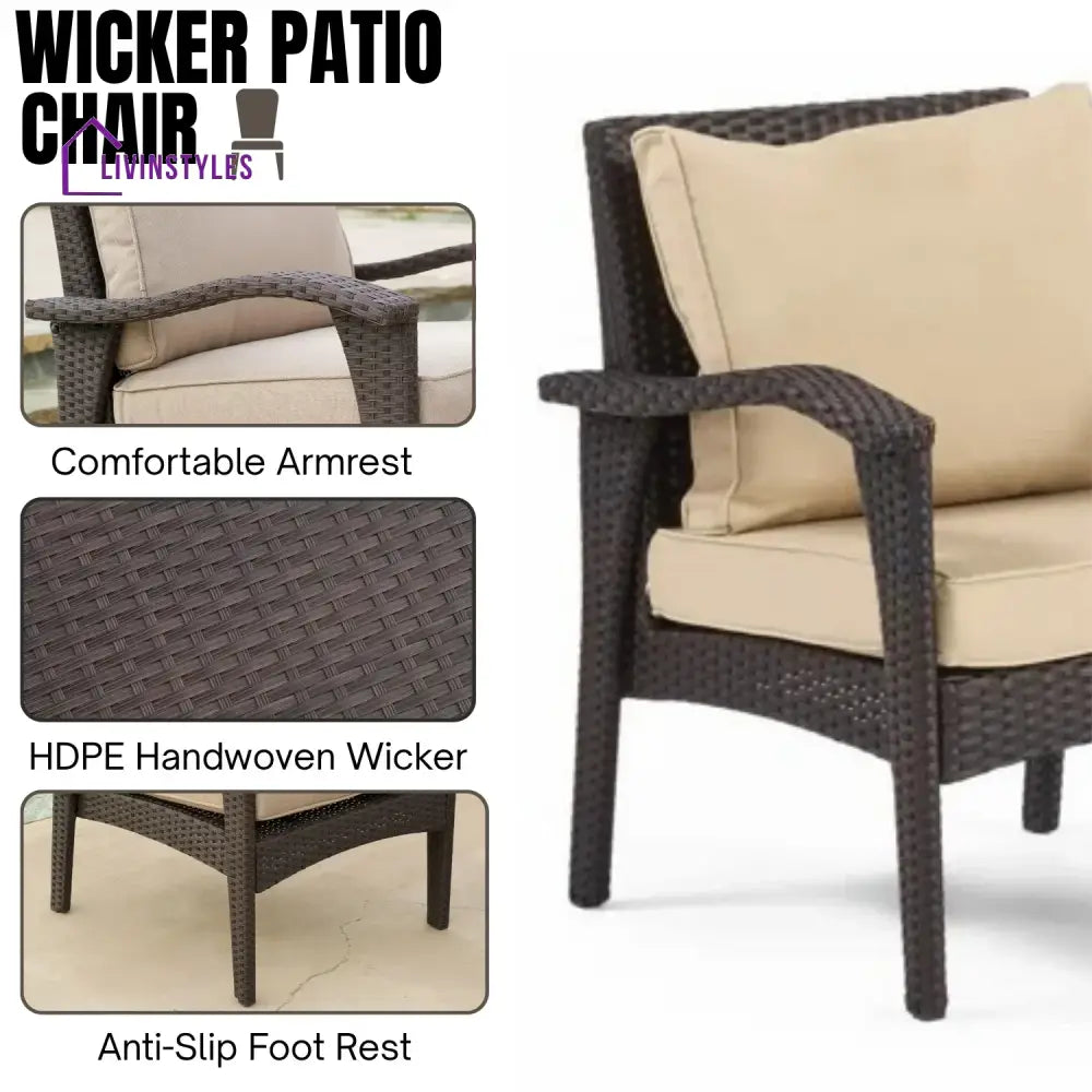 Qiao 4 Pieces Patio Furniture Set Outdoor Sectional Sofa - Sofa Set