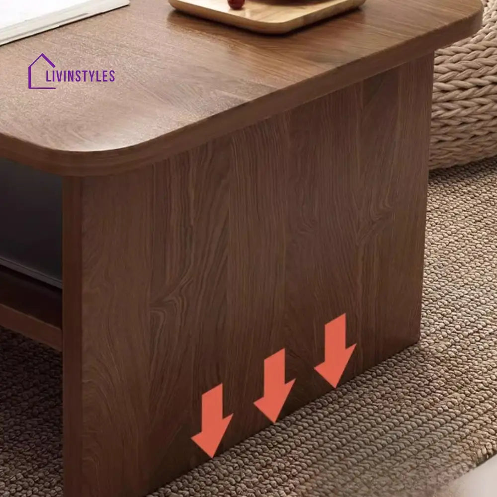 Qirat Solid Wood Coffee Table for Living Room