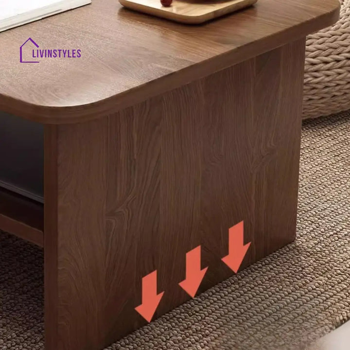 Qirat Solid Wood Coffee Table for Living Room