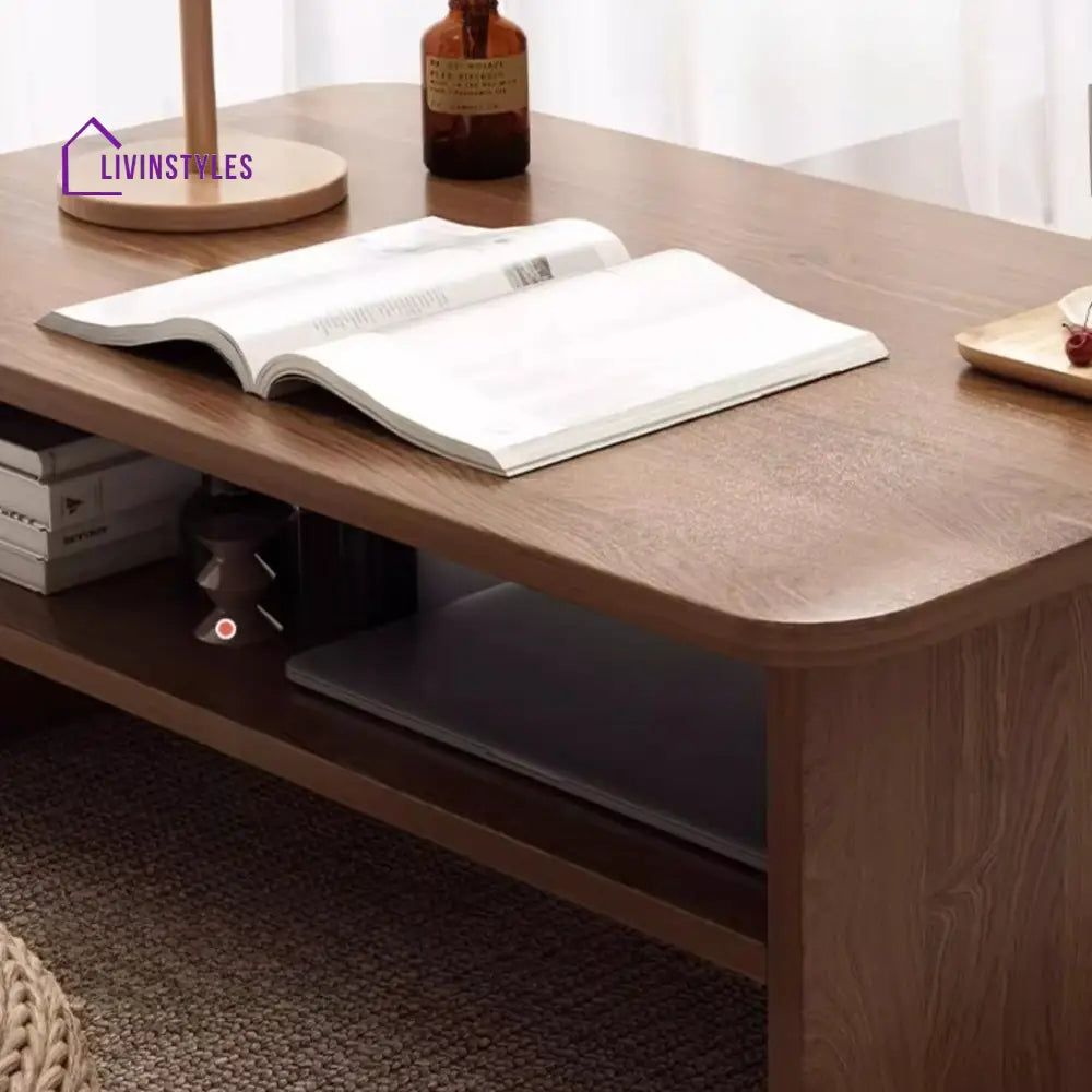 Qirat Solid Wood Coffee Table for Living Room