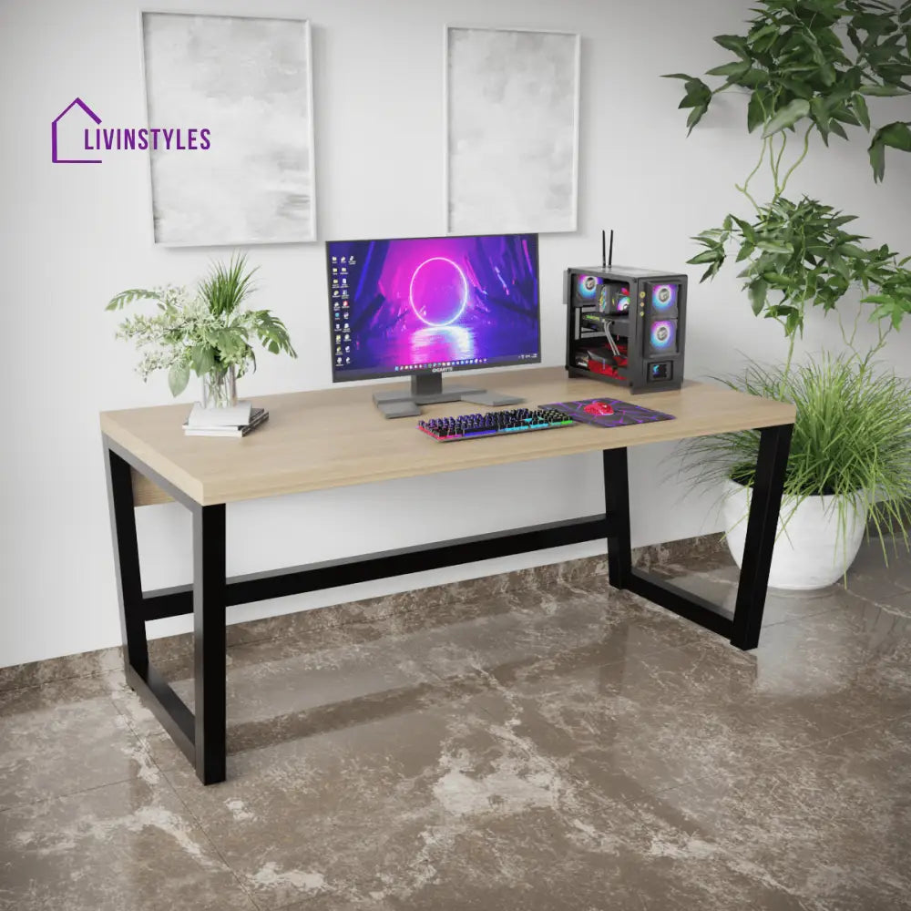 Quantum Computer Table | Computer Table | Study Table for Home - BEIGE - Art & Drafting Tables