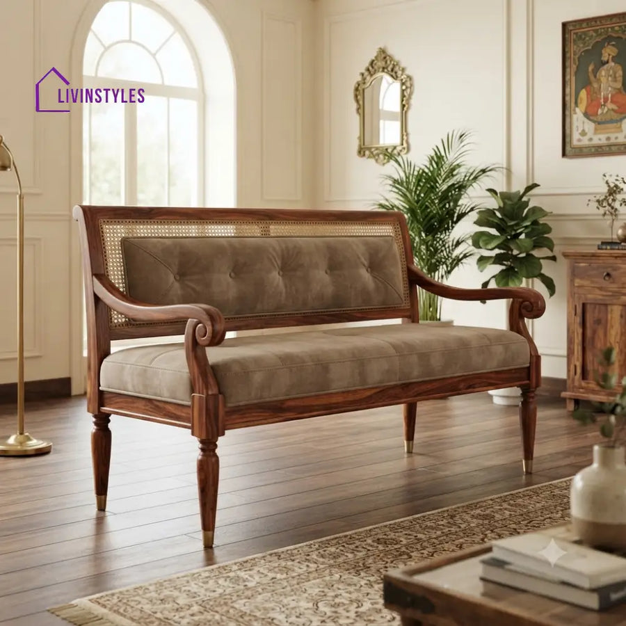 Quartz Wooden Bench for Living Room | Bedroom | Extra Seating