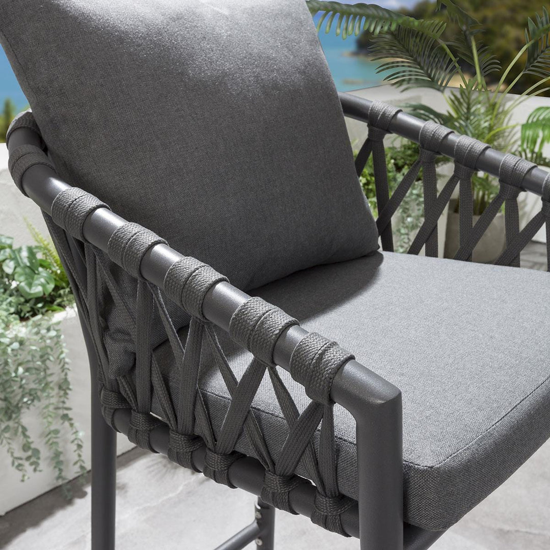 Paca Outdoor Patio Bar Chair 4 Chairs For Balcony Braided & Rope - Bar Sets