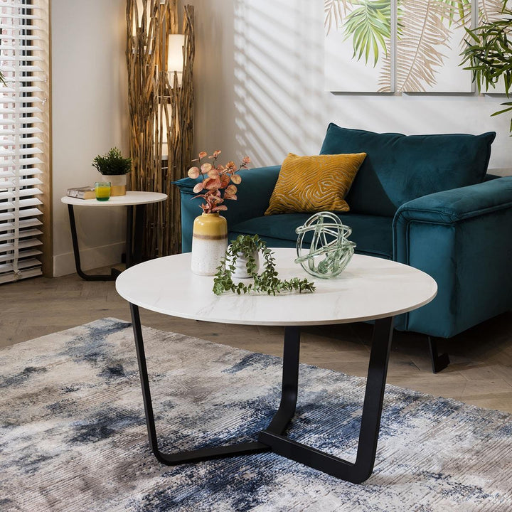 Shreya Premium Ceramic Coffee Table White