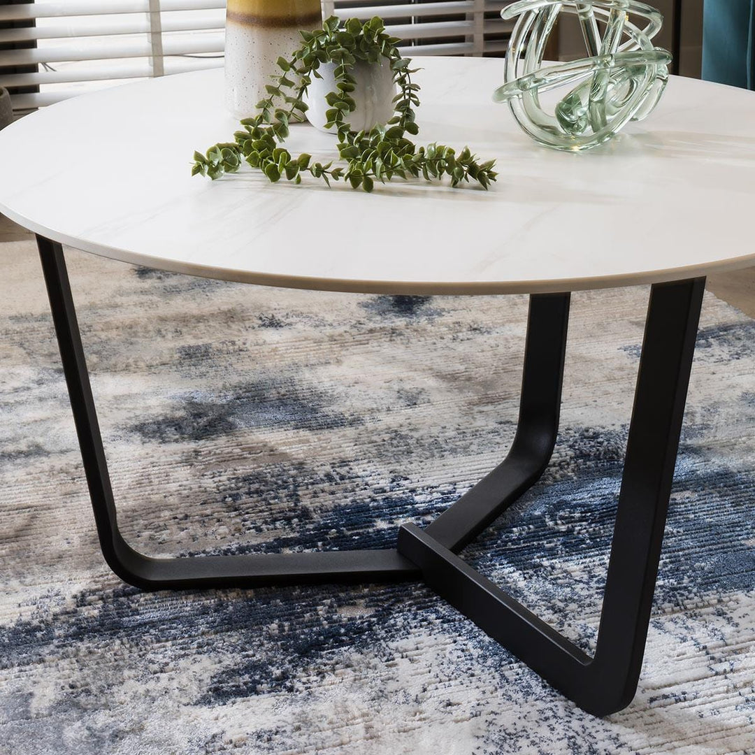 Shreya Premium Ceramic Coffee Table White