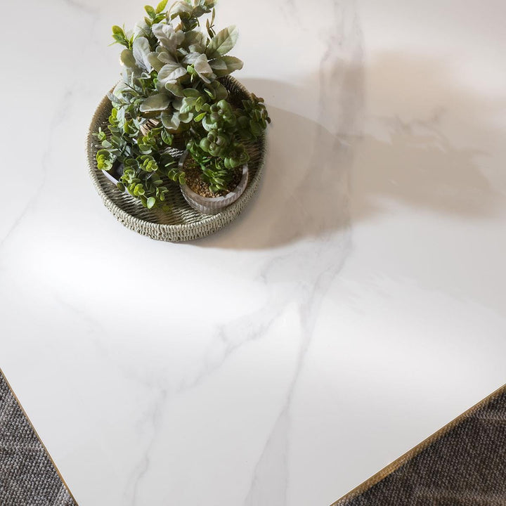 Sakshi Luxury Square Coffee Table Large White