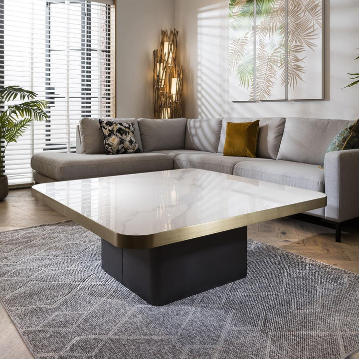 Sakshi Luxury Square Coffee Table Large White