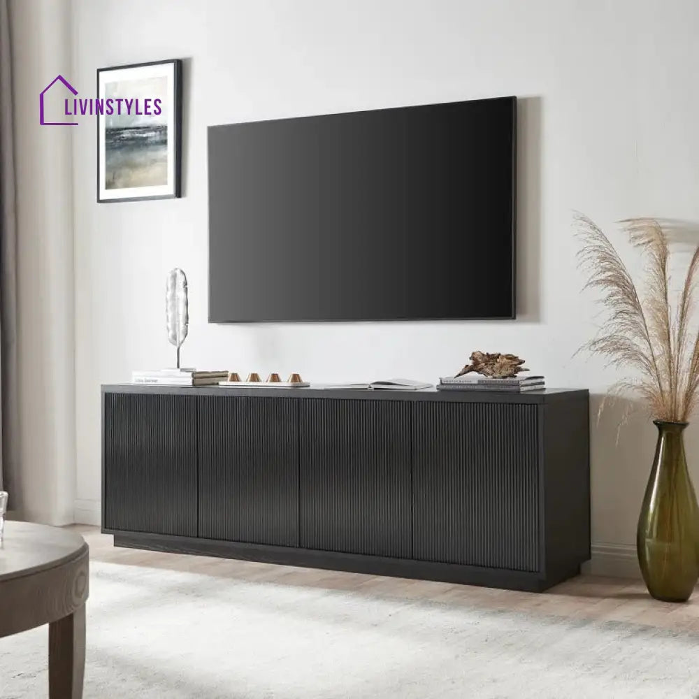 Quinn Wooden Finish Tv Unit Stand for Living Room