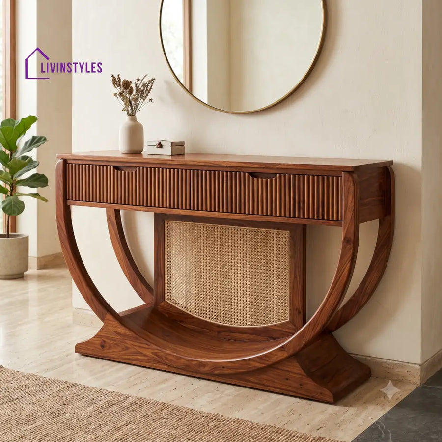 Quitterie Premium Wooden Console Table for Living Room | Entryway Table