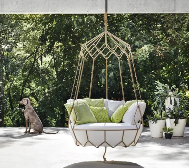 Flavio Single Seater Hanging Swing Without Stand For Balcony , Garden Swing