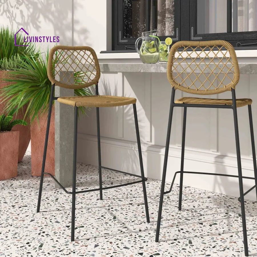 Rachel Outdoor Bar Counter Chair - Set Of 2