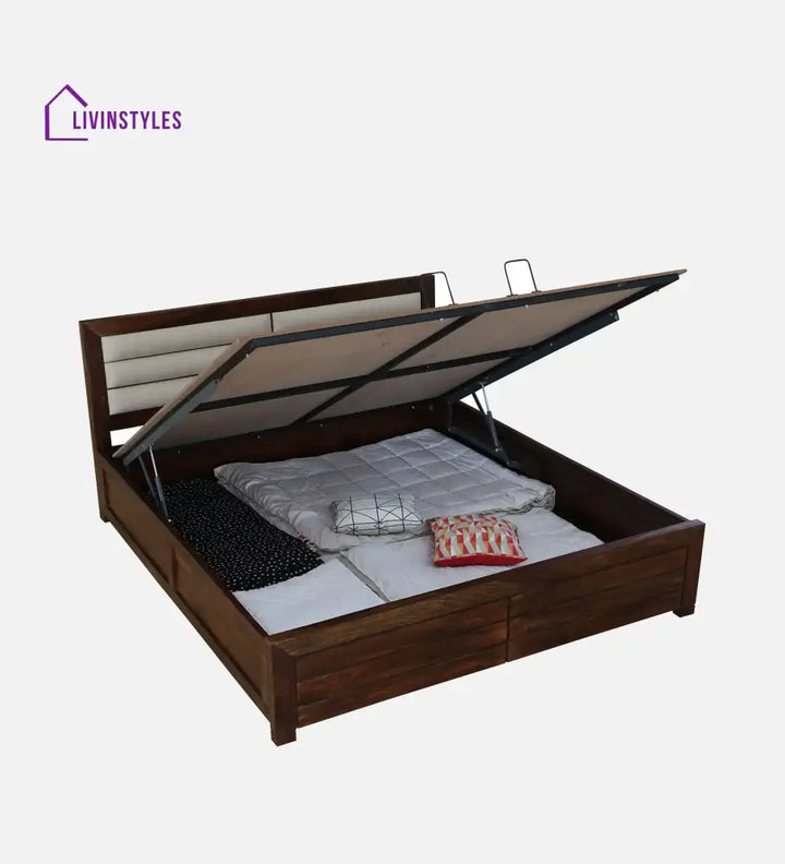 Moscow Sheesham Wood Hydraulic Storage Beds Bedroom Furniture Sets