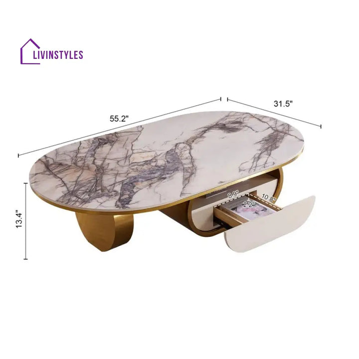 Rachna Stainless Steel Coffee Table for Living Room