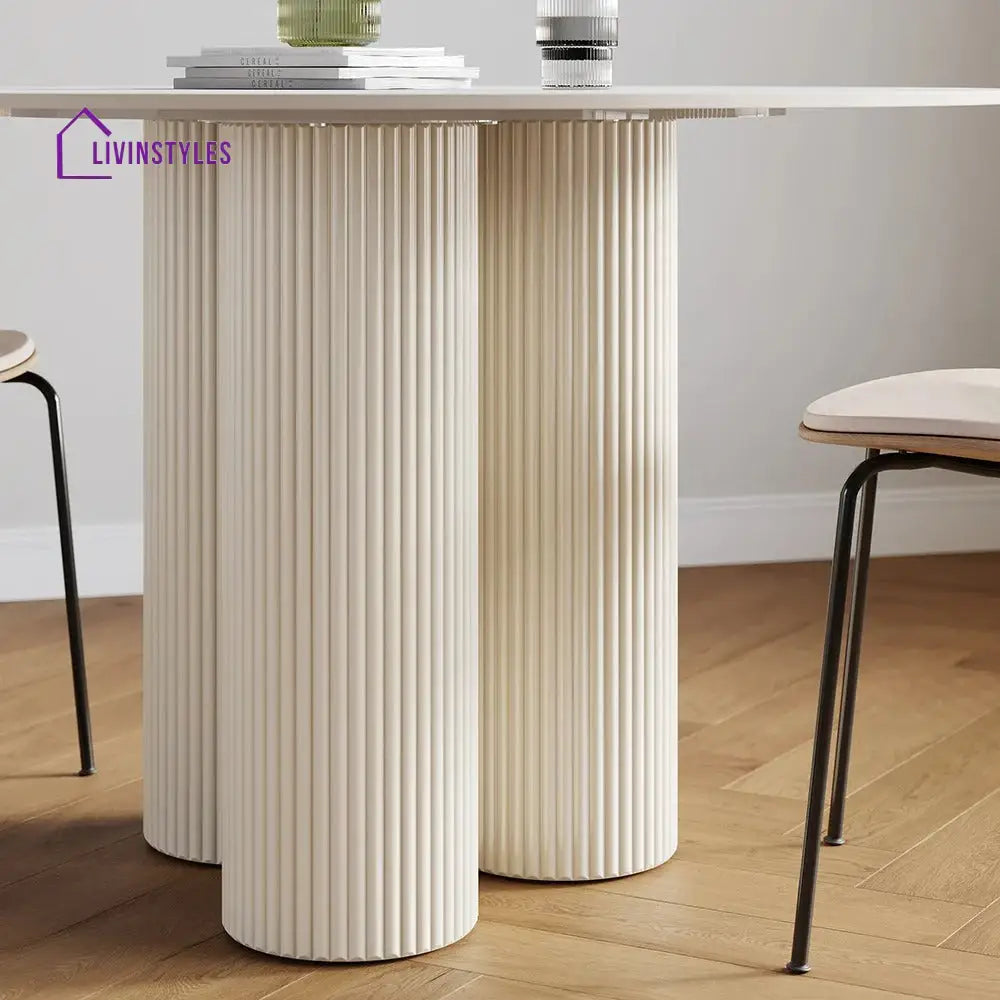 Rada 4 Seater Wooden Dining Table with Marble Top