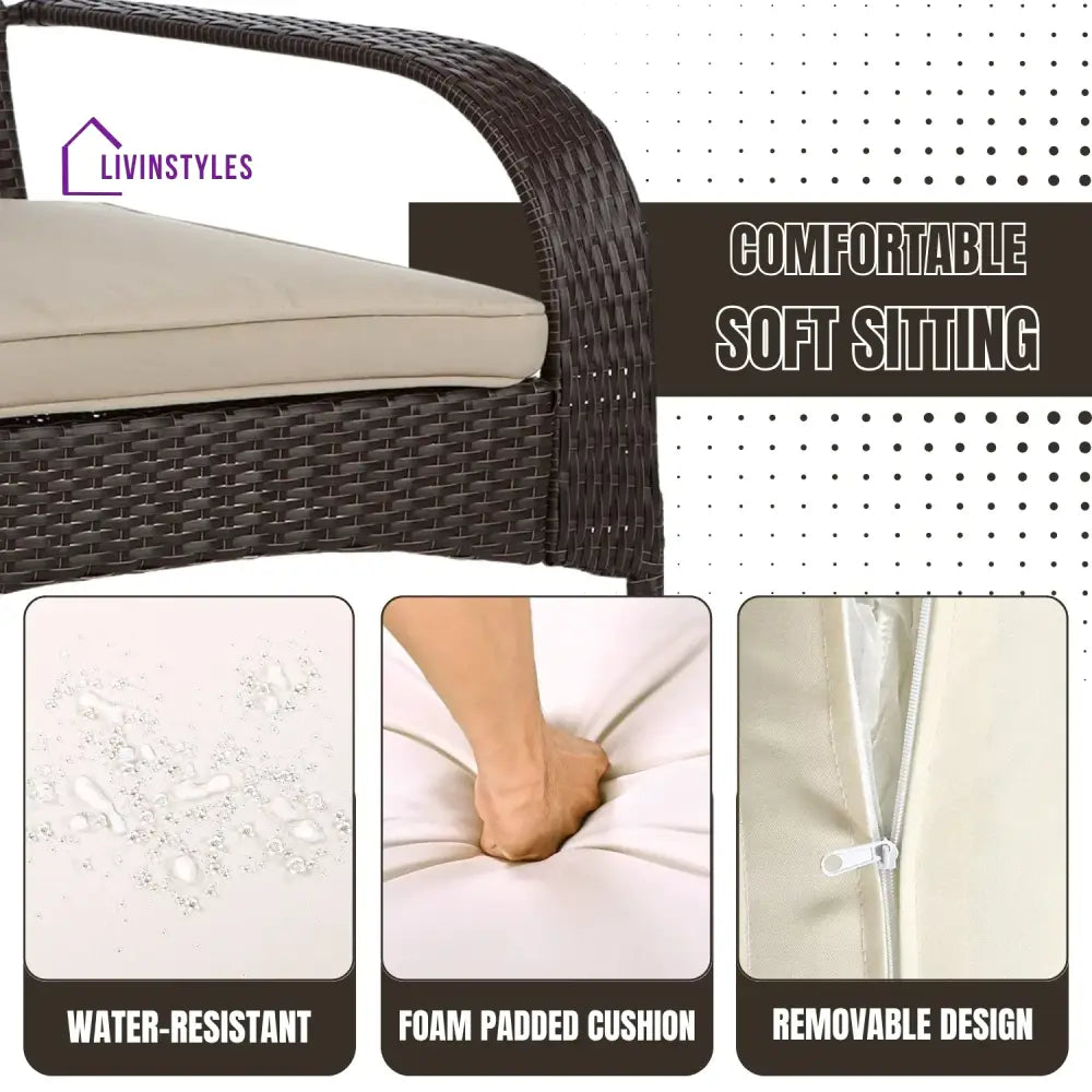 Radhika 1-Piece Outdoor Wicker Single Seater Adirondack Style Armchair - Sofa Set