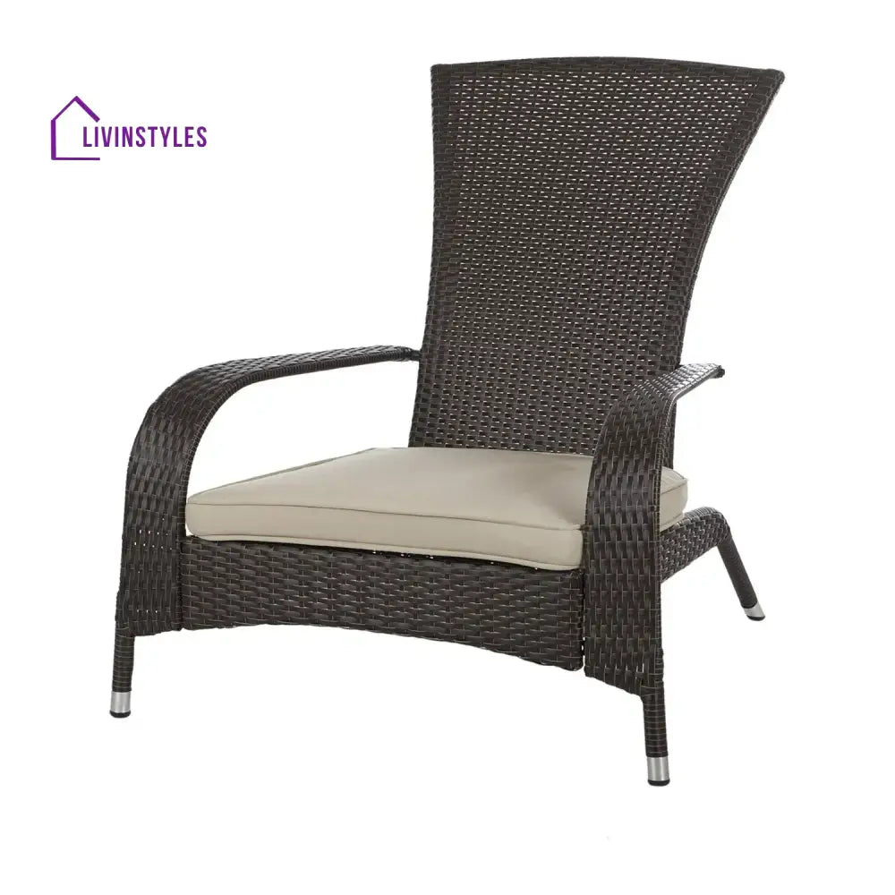 Radhika 1-Piece Outdoor Wicker Single Seater Adirondack Style Armchair - Sofa Set