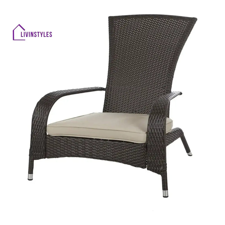Radhika 1-Piece Outdoor Wicker Single Seater Adirondack Style Armchair - Sofa Set