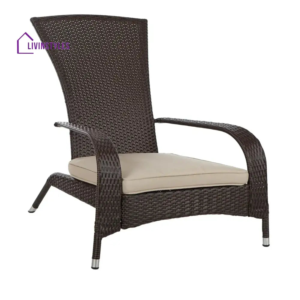 Radhika 1-Piece Outdoor Wicker Single Seater Adirondack Style Armchair - Sofa Set