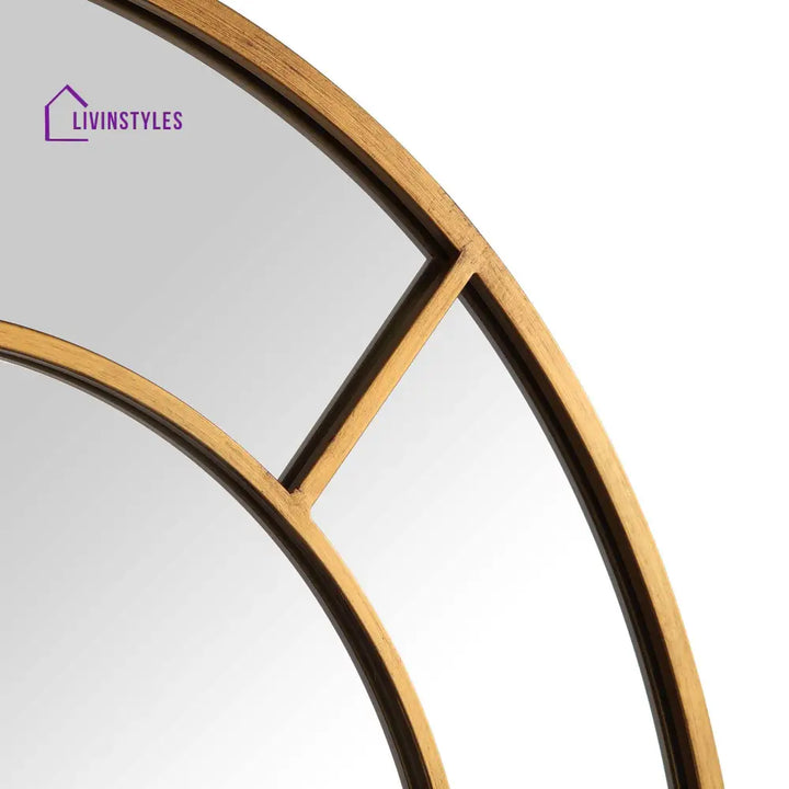 Beaumont Arched Full Length Metal Frame Mirror 178 x 76 cm Antique Gold Effect Mirrors