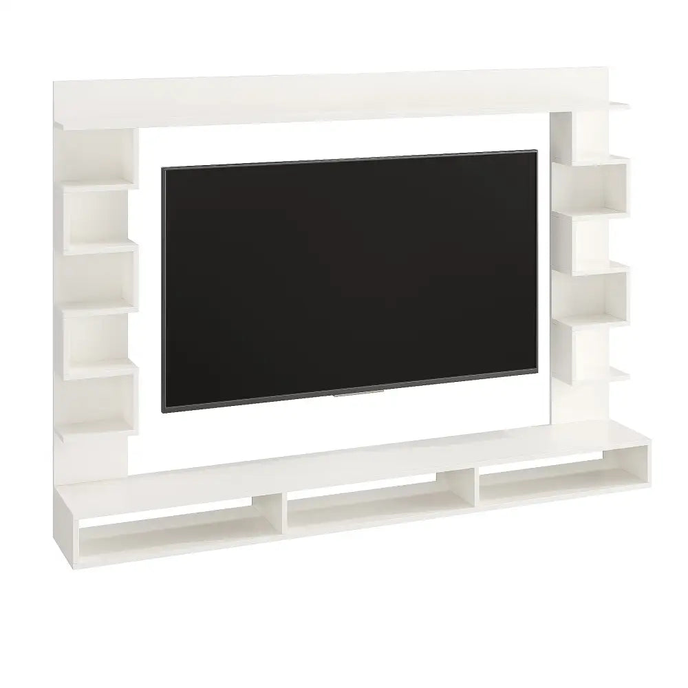 Radhika Modern TV Stand & Showcase for 55 Inch TVs - White Tv Entertainment Unit