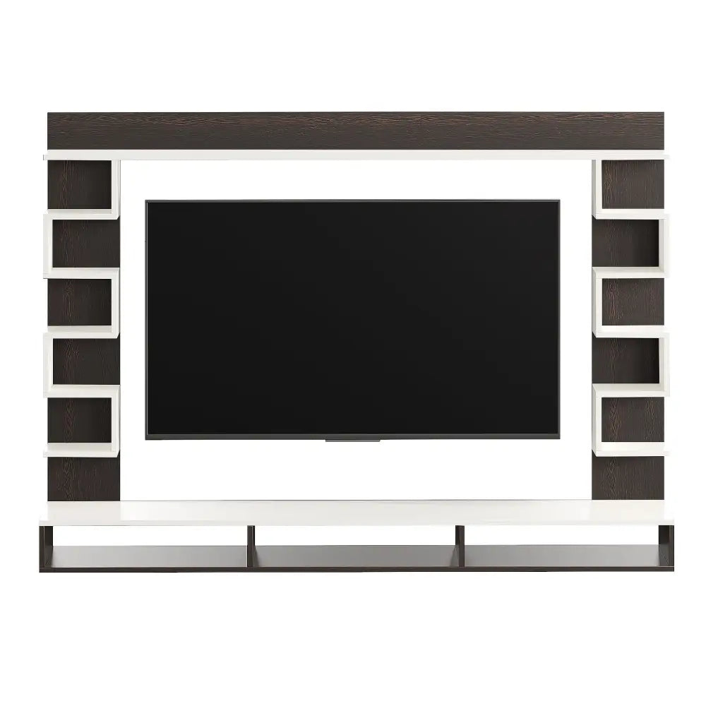 Radhika Modern TV Stand & Showcase for 55 Inch TVs - White Wenge Tv Entertainment Unit