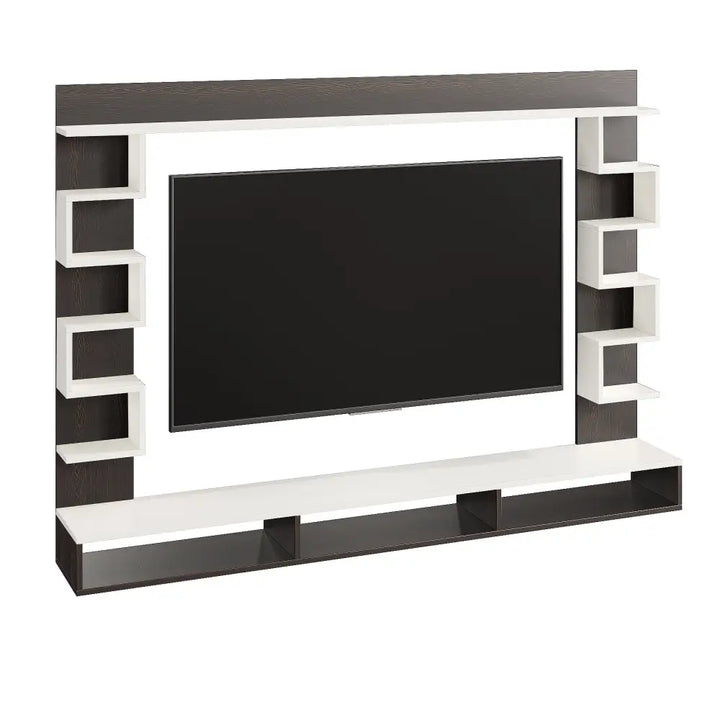 Radhika Modern TV Stand & Showcase for 55 Inch TVs - White Wenge Tv Entertainment Unit