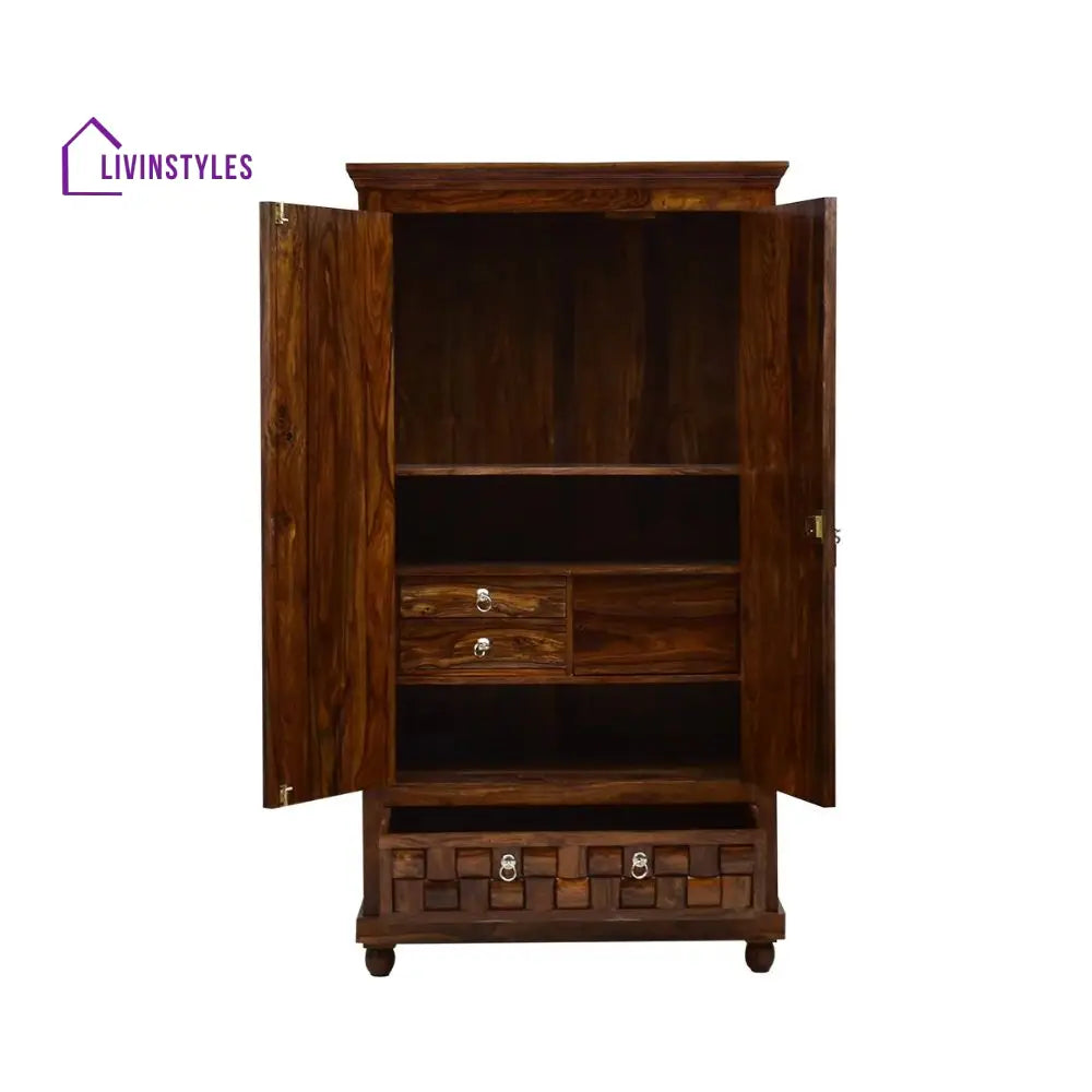 Rafaela 2 door sheesham wood wardrobe