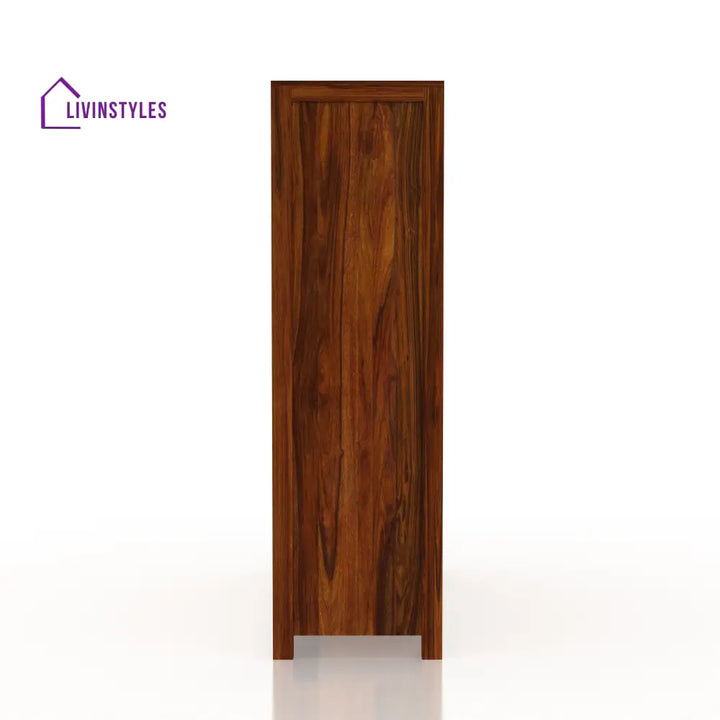 Rafaela Solid Sheesham Wood Dual Wardrobe/Almirah Wardrobe