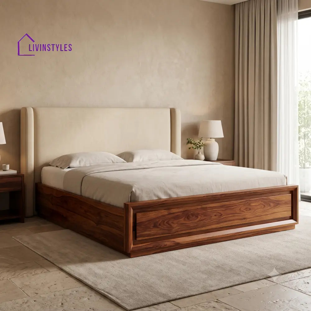 Ragavi Wooden Bed | Solid Wood Double Bed | Wooden King size bed & Wooden Queen size bed