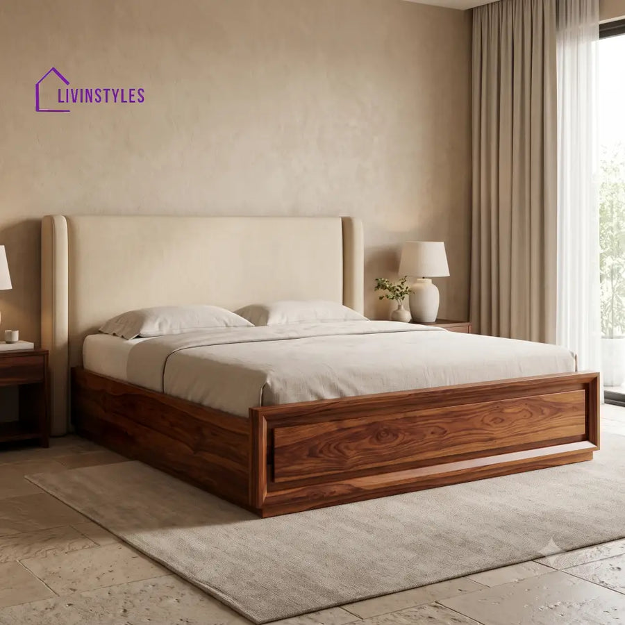 Ragavi Wooden Bed | Solid Wood Double Bed | Wooden King size bed & Wooden Queen size bed